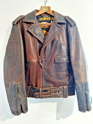 Blouson moto cuir - , vintage