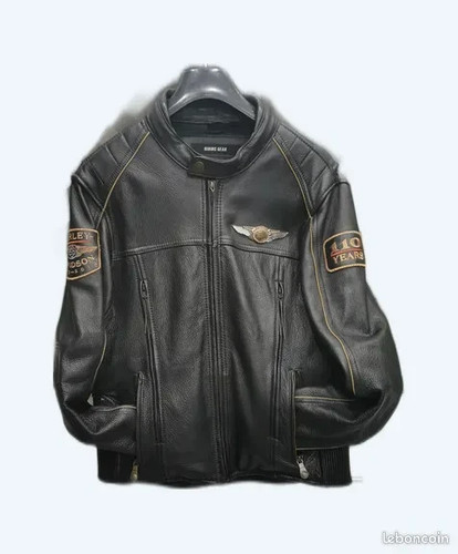 Blouson cuir moto harley - cuir,