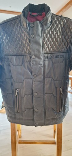 Blouson cuir harley davidson - cuir,